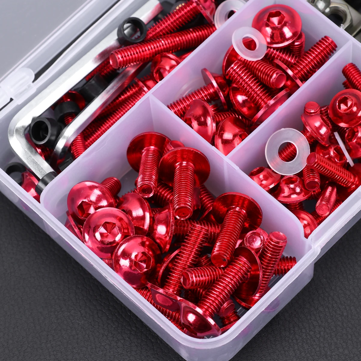

177pcs Motorcycle Windshield Cover Screw Set Corrosion Resistant Metal Fairing Bolt Nut Kit Sports Motorcycles Easy Install