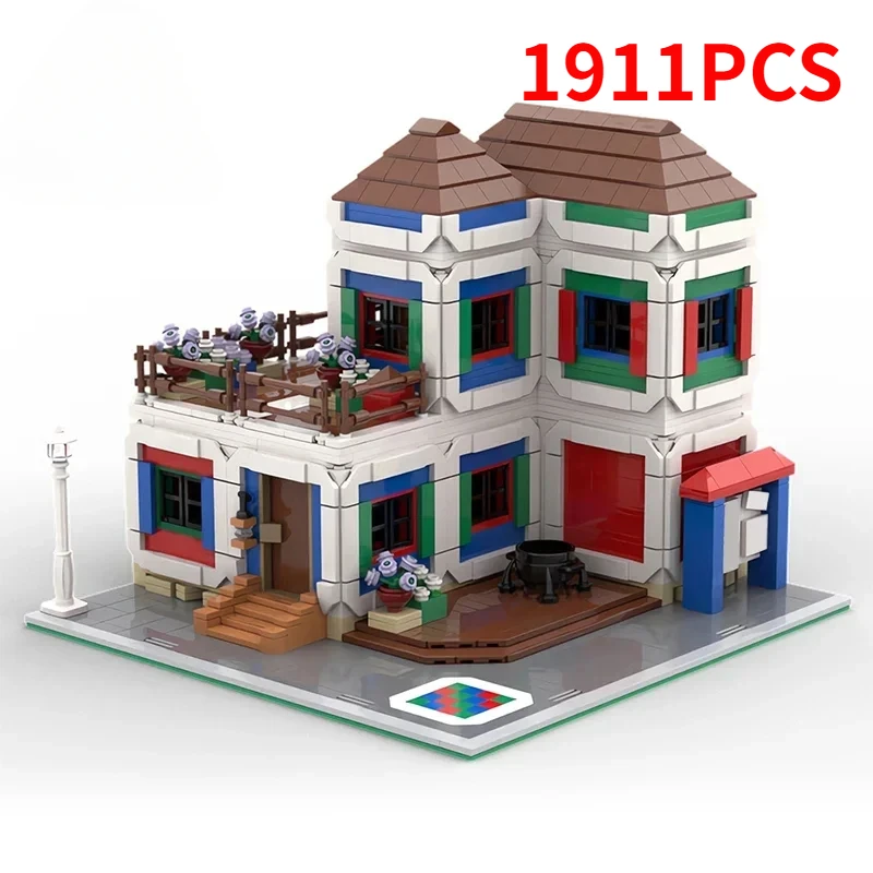 Hot Game Accessories Village Houses Building Blocks MOC-75865 Tears of the Kingdom Tarrey Town Assembly Model Kids Toy Gift