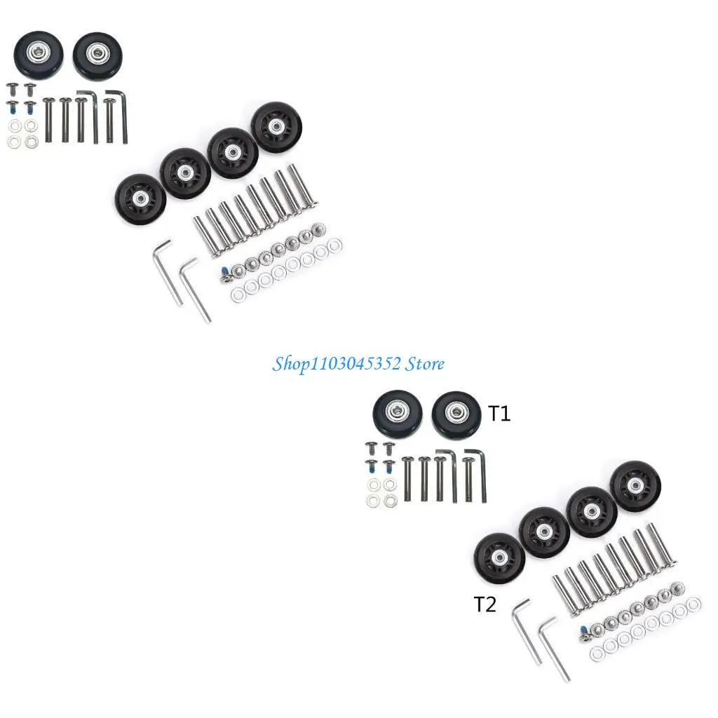 

Комплект для замены колес чемодана, сменные колеса для багажа, комплект для ремонта роликовых подшипников, резиновый ролик мм
