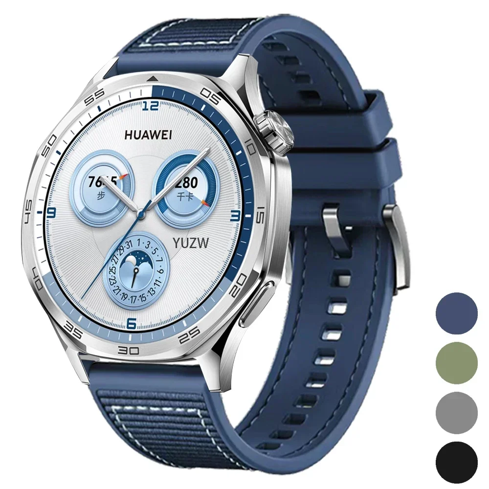 Offizielles 22-mm-Verbund-Nylonarmband für Huawei Watch Silikonband GT 6 5 46 mm Watch 4 Pro GT 3 2 Pro Sportarmbänder Armband – Detail 1