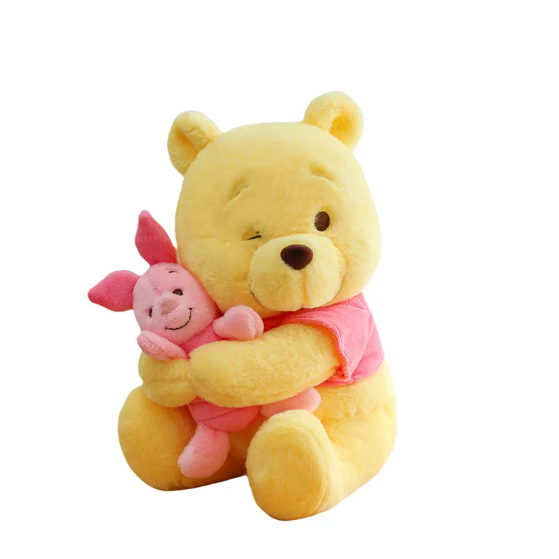 Juguetes de peluche de Winnie the Pooh de dibujos animados, lindos almohadas de Anime, muñecas The Pooh Bear Hug Piglet Pig Dolls, regalos de cumpleaños para niños