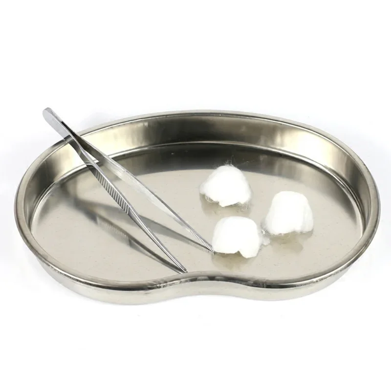 Stainless Steel Disinfection Tray - Ergonomic Medical Replacement Disk for Comfortable Surgery Dressing Change