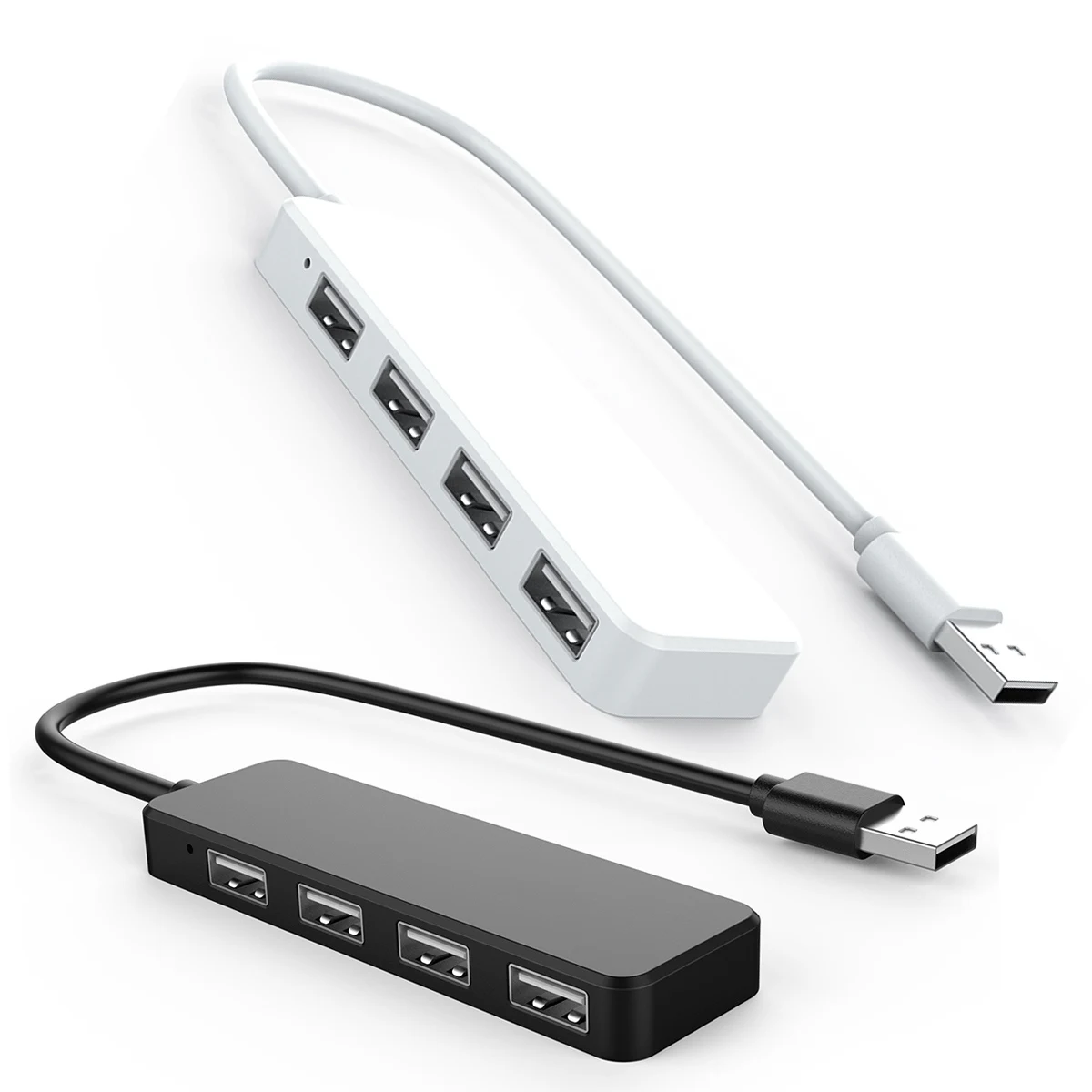 N88R 2 Buah Hub USB Ultra Ramping Hub USB 2.0 4-Port Putih & Hitam