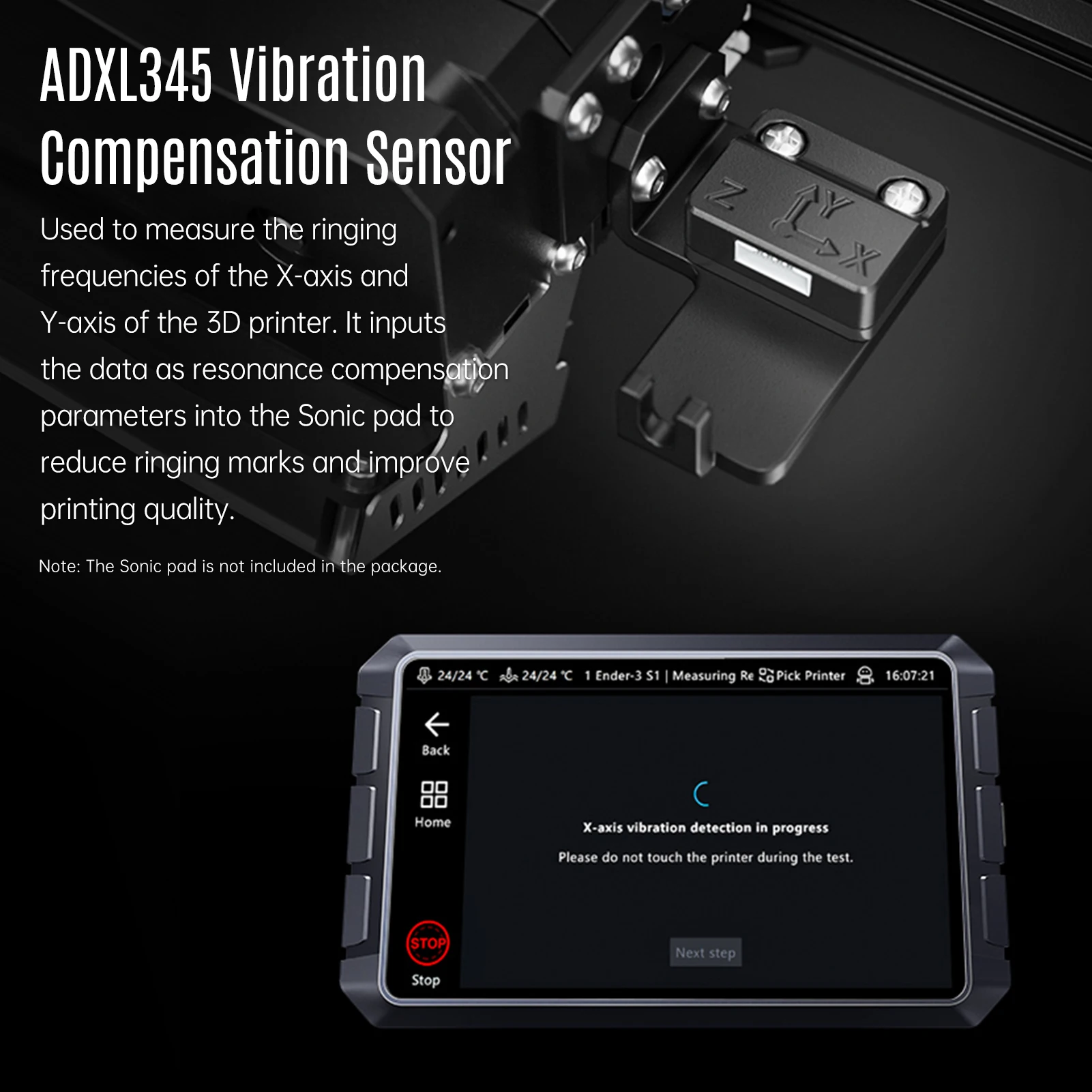 Creality ADXL345 Vibration Compensation Sensor for Sonic Pad Precise Sensing Control Reducing Ringing 3D Printer