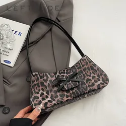 LEWA STRONA Mała Leopard PU Skórzane Torby Crossbody Dla Kobiet 2024 Y2K Trend Kobieta Koreańska Moda Damska Torba Na Ramię Torebki Damskie