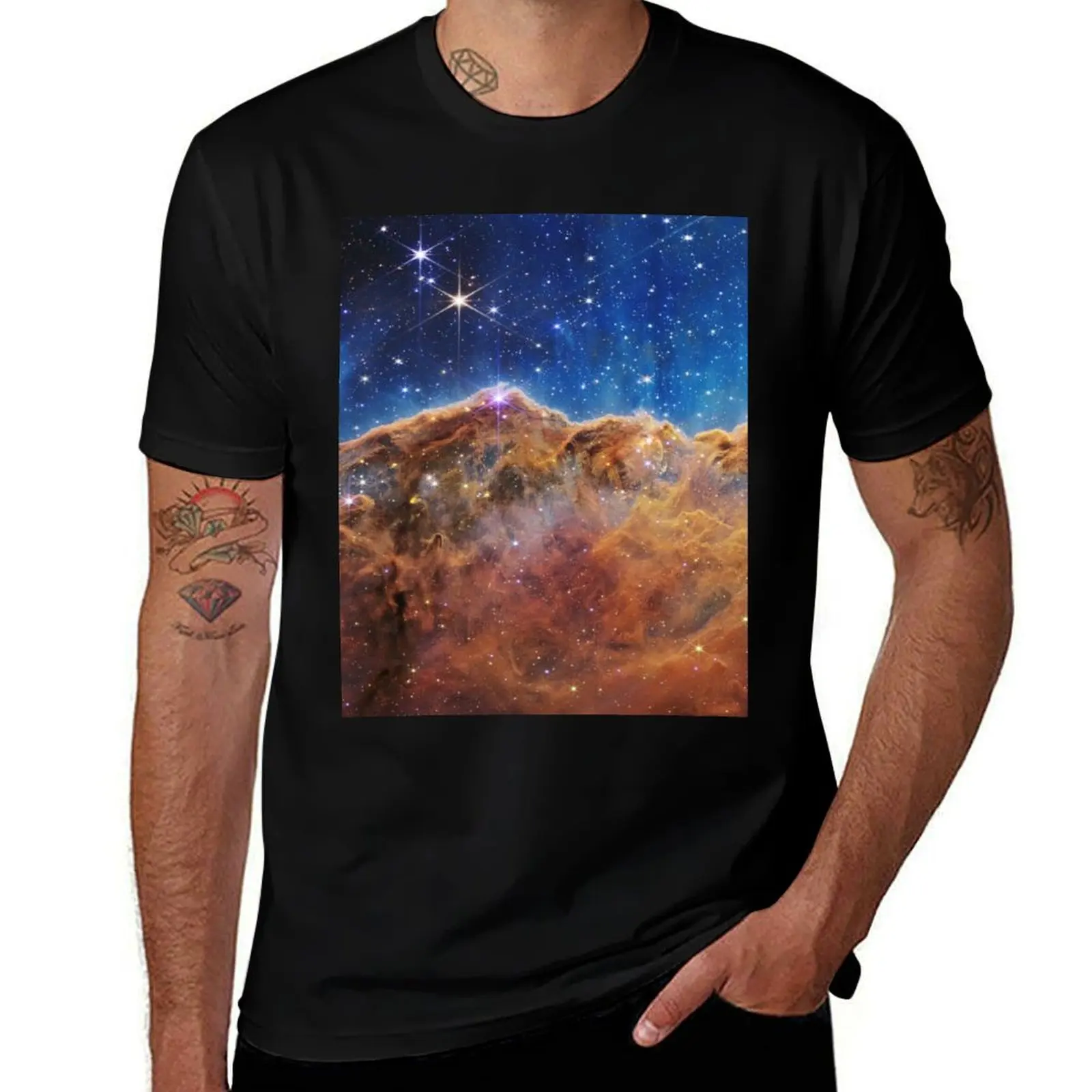 New James Webb Telescope Carina Nebula Ultra High Res T-Shirt Casual Loose Short Sleeve Tee for Men T-Shirt