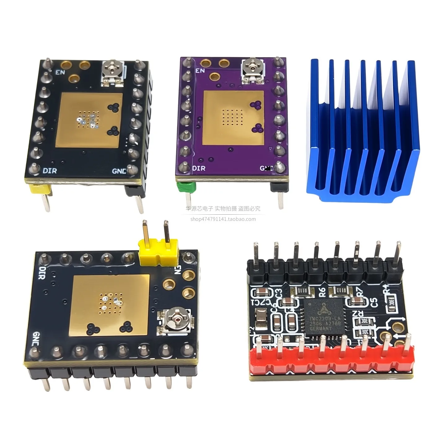 TMC2209 TMC2208 ATD5833 Silent Stepper Motor Driver Module with Heat Sink For 3D Printer CNC DIY Makers