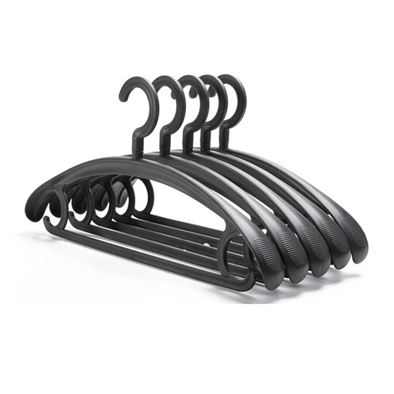 PZHI-10 Pack Heavy Duty Plastic Hangers Swivel Hook Clothes Hanger Wide Shoulder Non-Slip Thick Coat Hanger