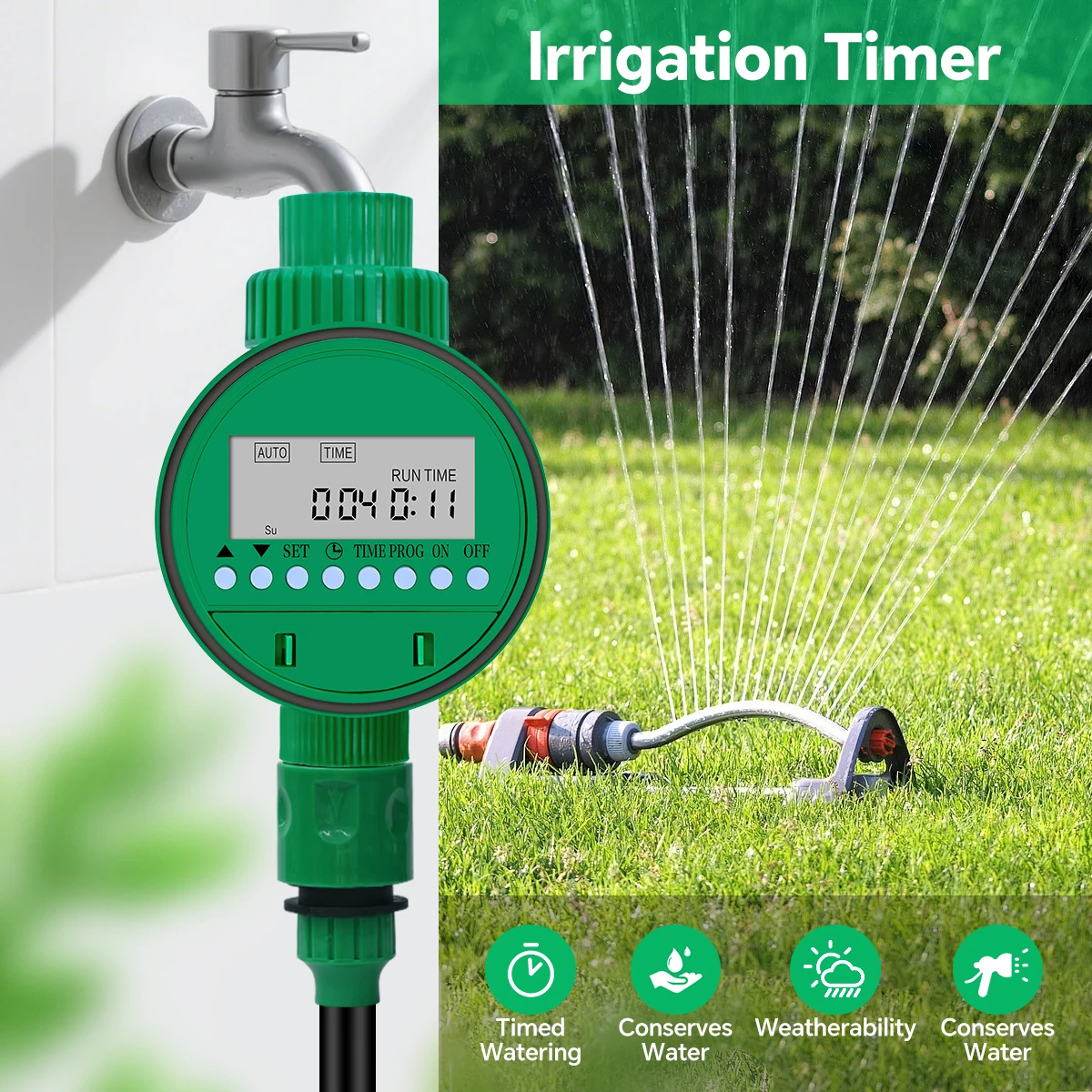 

Automatic watering timer sprinkler timer water timer for garden hose irrigation timer irrigation system smiple operate（G thread）