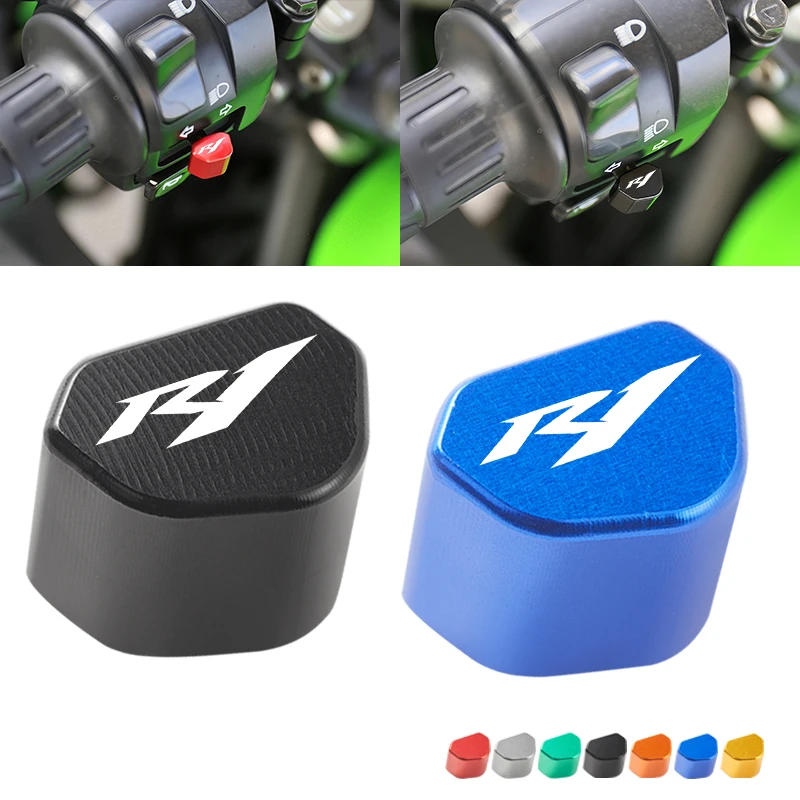 CNC Aluminum Motorcycle Switch Button Turn Signal Switch Key Cap For Yamaha YZF R1 YZF-R1 YZFR1 R1s Accessories