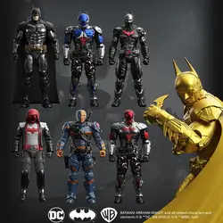 High Quality F5 Roundd Culture Batman Series Model Doll Arkham Knight Deathstroke Red Hood Desktop Model Toys Doll Festival Gift