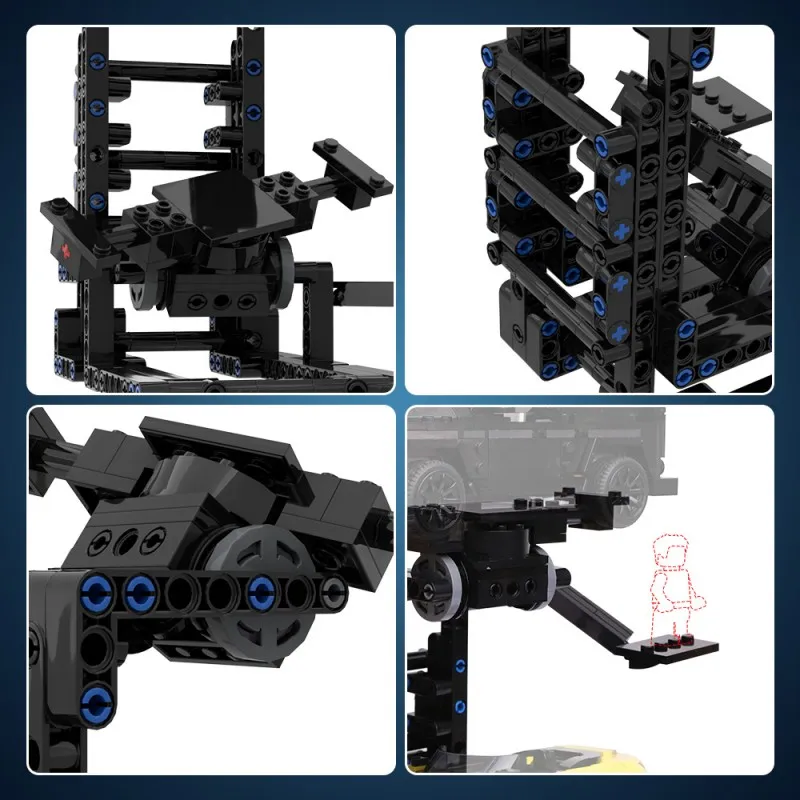 260 pçs moc cidade técnica veículos rack de exibição blocos de construção compatibilidade para todos os oito grades carro esportivo supercar racecar brinquedos