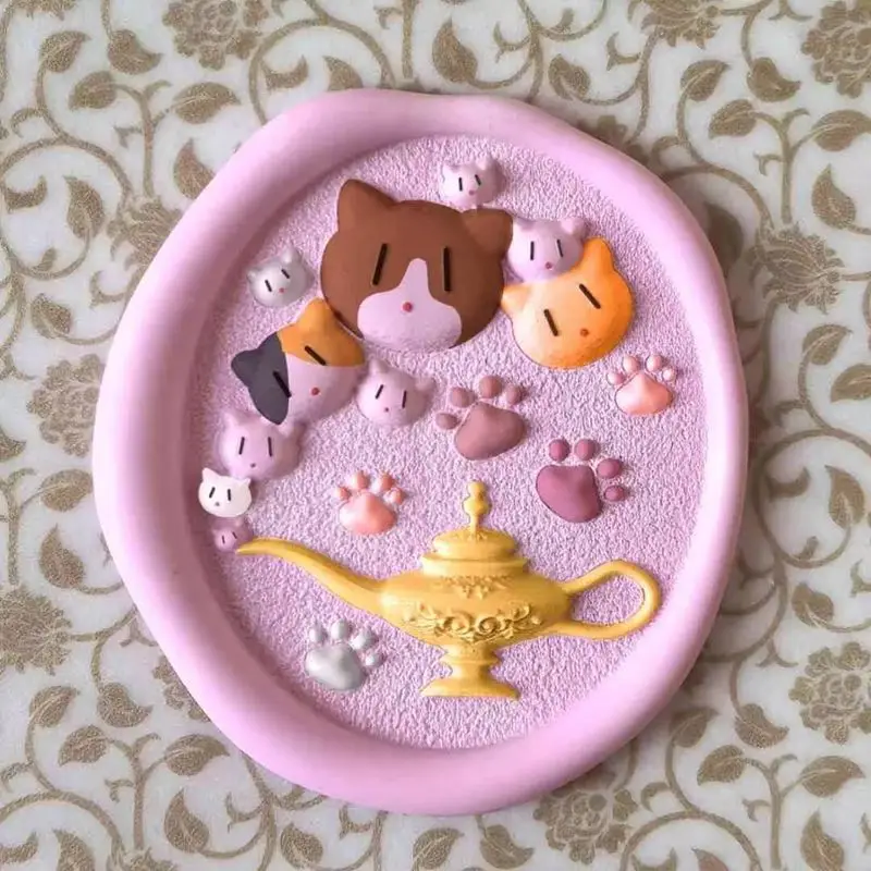 Selos criativos selo de pintura de fogo bonito água-viva alívio selo irregular esculpido cabeça de cobre envelope convite selo brinquedo estudante ac