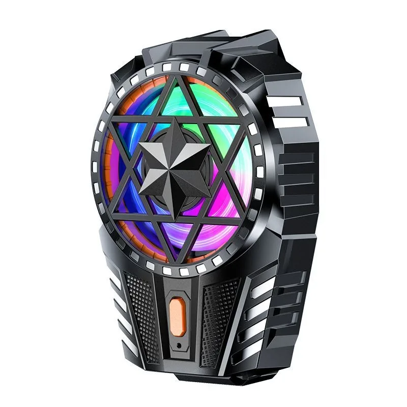 Mobile Phone Radiator with RGB Light Phone Gaming Radiator 3 Speed Adjustable Snap-On Cooling Fan for Outdoor Vlog Mobile Gaming image 5