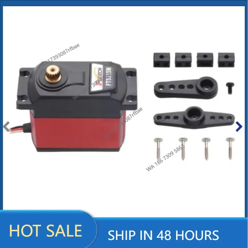 40KG PWM High Torque High Voltage Digital 180 Degree Giant Size Metal Gear Core Motor Servo FT5335M RC Boat Parts