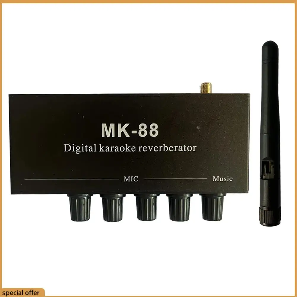 A68Z MK-88 Bluetooth Coaxial Decoder Stereo Preamplifier Audio Amplifier Mixing Board With DC 12V Power-Adapter US Plug