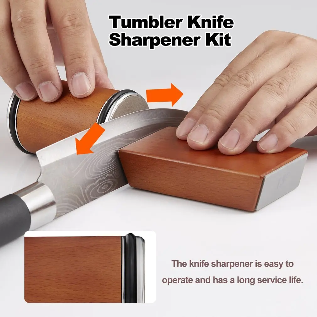 15 and 20 Degrees Rolling Knife Sharpener Magnetic Knife Holder Diamond Sharpening Stone Kit with Angle Roller Kitchen Accessory