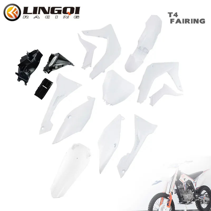 LESQUE Pit Dirt Bike Front Rear Fender Mudguard Number Plate Fairing Kit Set For Kayo T2 T4 T 4 Motorcycle Motocross Accessories