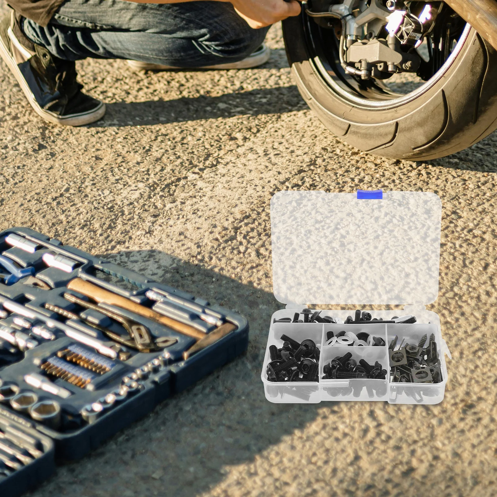 

1 Set Motorcycle Windscreen Bolts Screws Kit Nuts Washers Fairing Windshield Tail Modification Accessories
