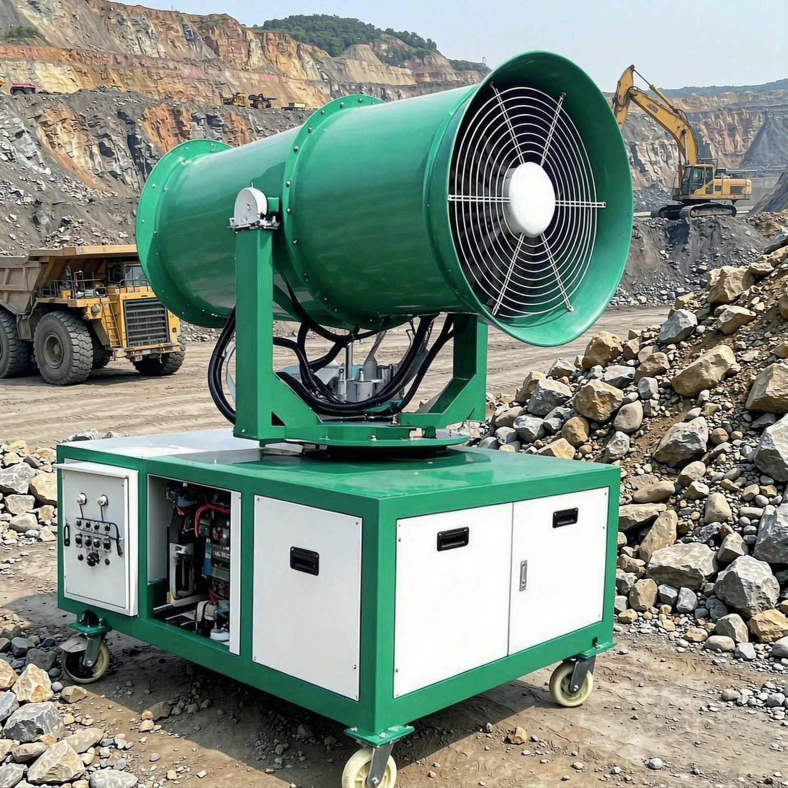 Wholesale Mist Cannon Machine Remote Control Vehicle-Mounted Fog Cannon For Construction Site Dust Suppression And Cooling