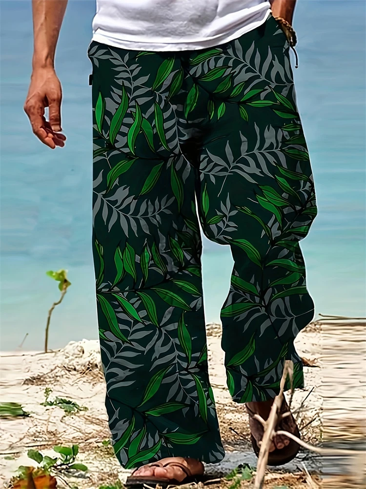 2025 Pantalones con estampado 3D de Hip Hop para hombre, pantalones de chándal Vintage para hombre, pantalones de playa informales, ropa de calle, pantalones de chándal sueltos de verano