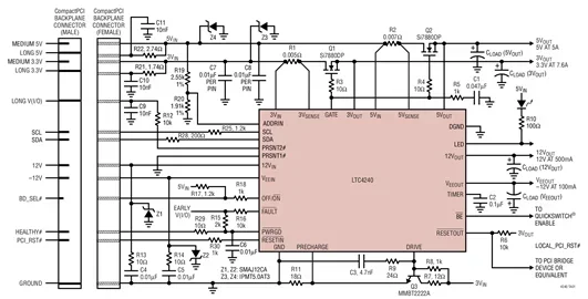 LTC4240CGN LTC4240 - CompactPCI Hot Swap Controller with I2C Compatible Interface