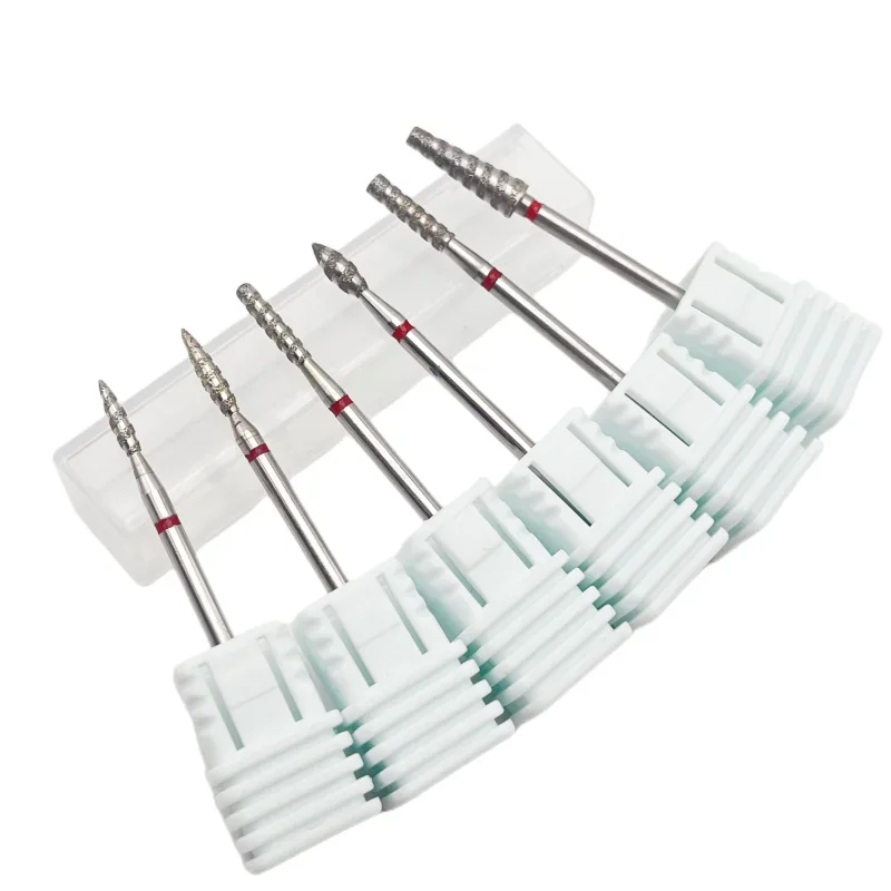 다이아몬드 절단 도구, 밀링 커터, 디버링, 연마 기계 액세서리용 나선형 패턴 네일 폴리쉬 드릴 비트 1개