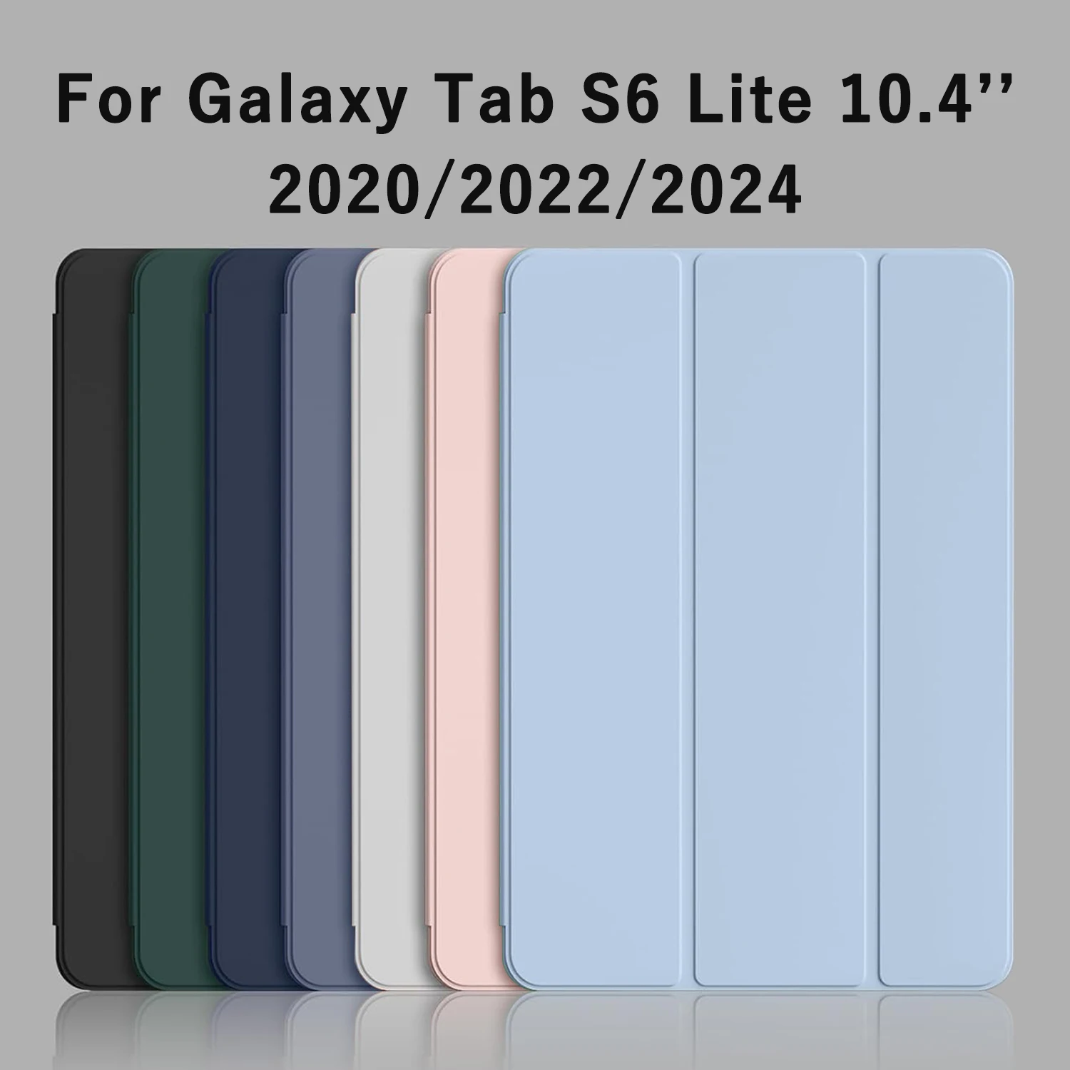 For Samsung Galaxy Tab S6 Lite 10.4'' 2020/22/24 SM-P610/P620/P613 Tri-fold Flip Case Magnetic Stand PU Leather Protective Cover