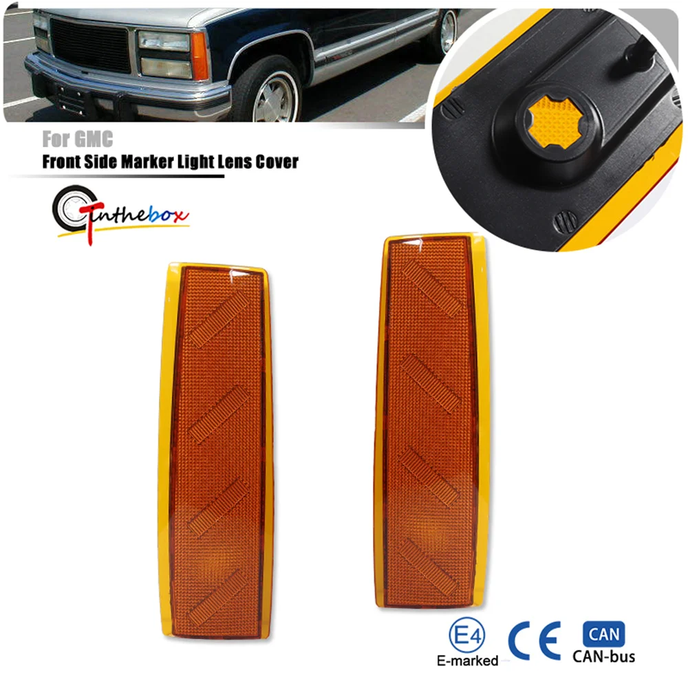

Car Front Side Marker Light Fender Flare Lamp Housings For GMC C1500 C2500 C3500 K1500 K2500 K3500 1988-1993 & Yukon 1992 1993