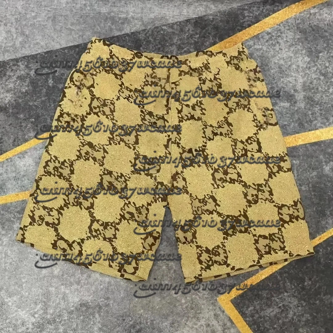 shorts-xadrez-amarelo-personalizados-para-familia-moda-casual-esportiva-para-adultos-lancamento-de-verao-em-alta-demanda