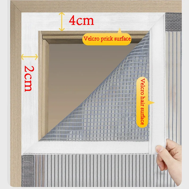 Summer mosquito and fly prevention, mosquito net, screen window, magnetic door curtain, self suction, no punching required