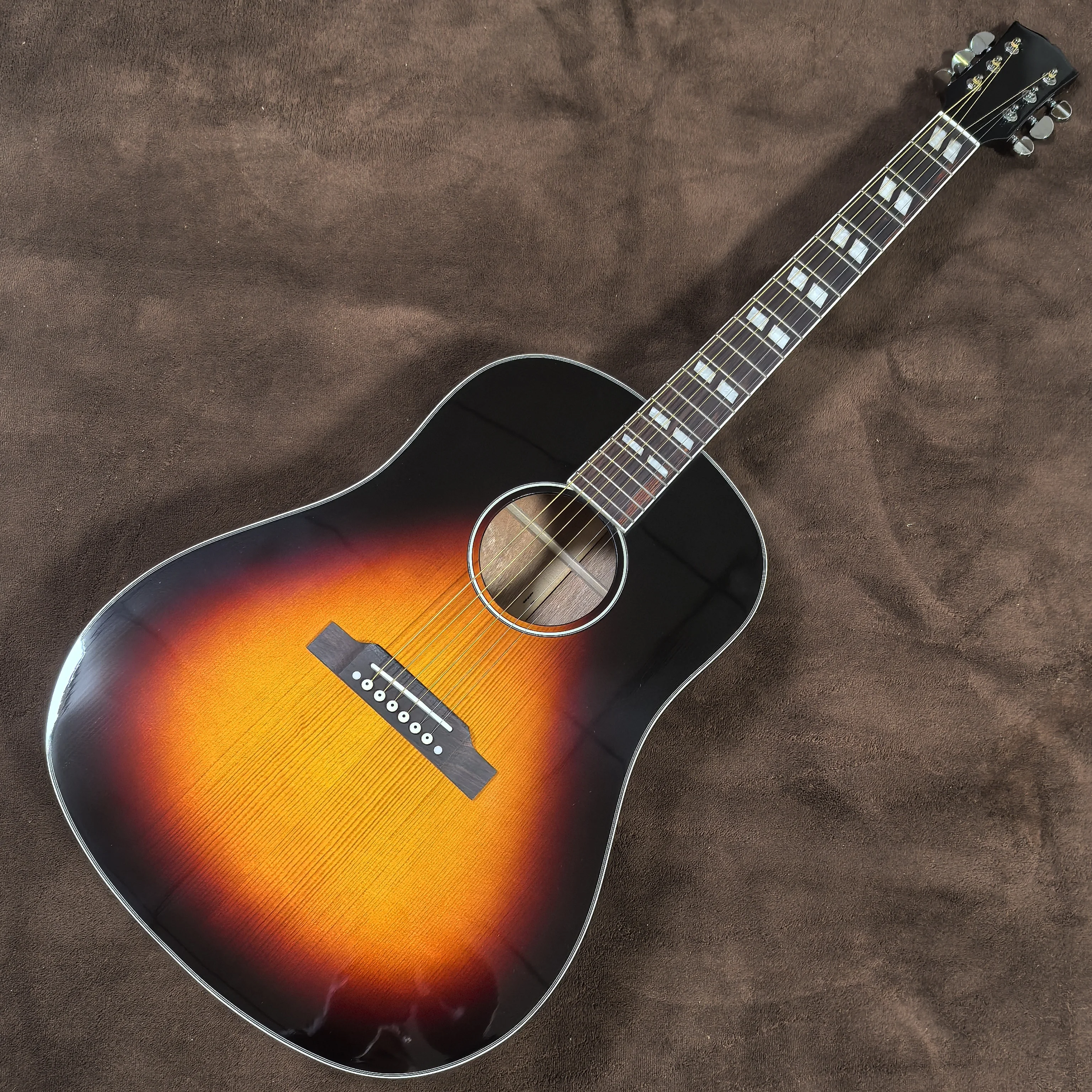 41 inch solid wood profile sunset color hummingbird series glossy acoustic guitar