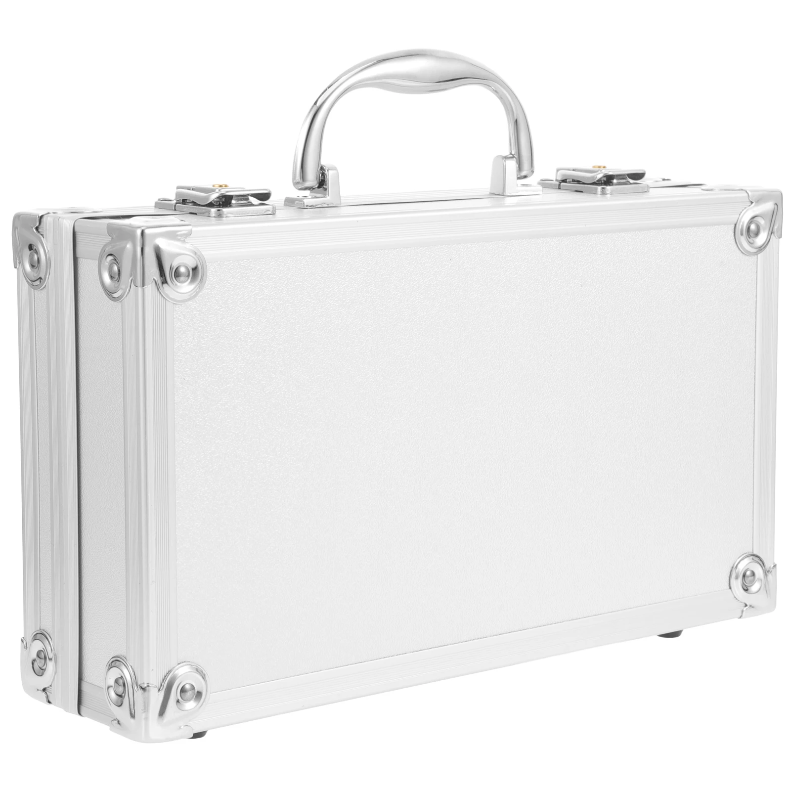 

Aluminum Toolbox 05 White 29x16x7cm Key Lock Portable Tools Container Medicine Box First Aid Case Storage Household Travel Tool