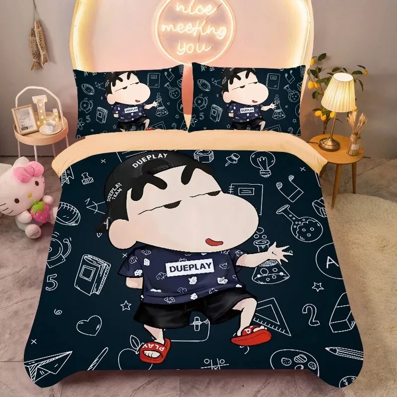 Exquisite S-Shin-chans Wallpaper Anime Digital Printing Bedding Set Duvet Cover Comforter Bed Youth Kids Girl Boys Gift
