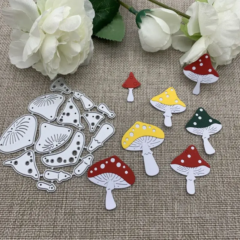 New Various Mushrooms Metal Cutting Dies For DIY Scrapbooking Decorative Embossing Handcraft Die Cutting Template Mold