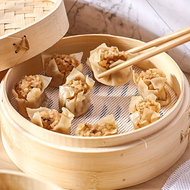 5Pcs Silikon Dampfer Pad Hohe Temperatur Widerstand Dampfer Tuch Wiederverwendbare Nicht-Stick Dampfer Liner Dim Sum Kochen Dampf matte – Detail 7
