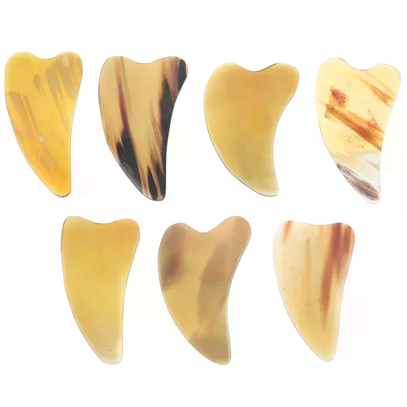 /ACR/Natural Ox Horn Gua Sha Board Scraper Facial Lift Neck Body Scraping Massage