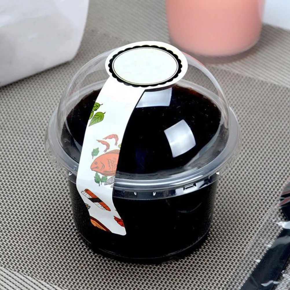 

100Sets Plastic Dessert Cups with Lids Pudding Cups for Ice Cream Treats Cake Jelly Soup Plastic Ice Cream Bowls