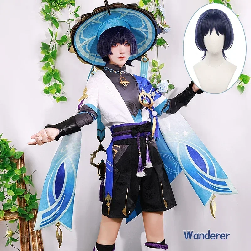 

Genshin Impact Wanderer Kunikuzushi Cosplay Costume Uniform Halloween Costumes Women Fatui Scaramouche Balladeer Anime Props