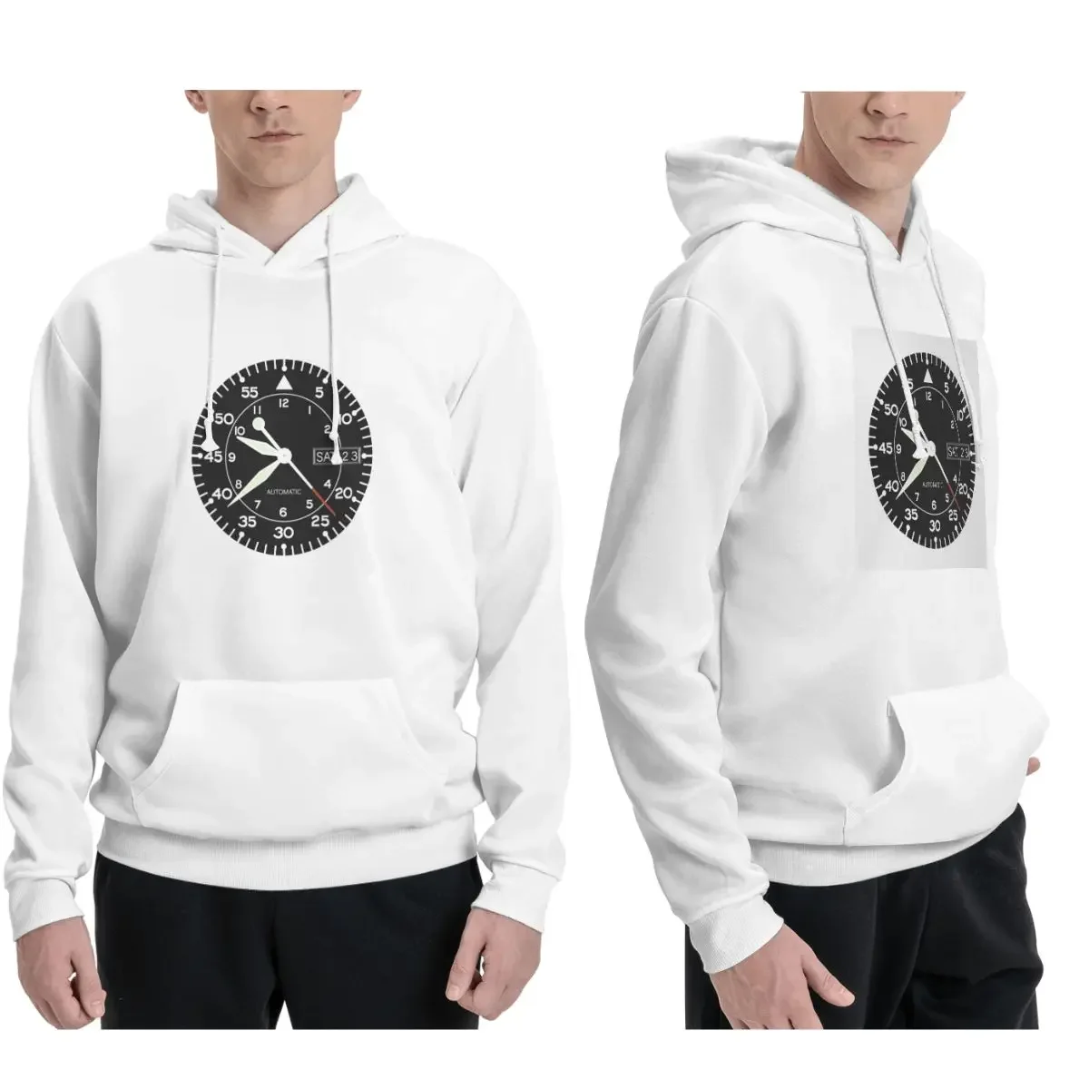 Seiko Aviation Flieger Watch Face (Automatic) Sticker Hoodies Men Women Pullover Sweatshirts Long Sleeve Clothing Autumn Winter