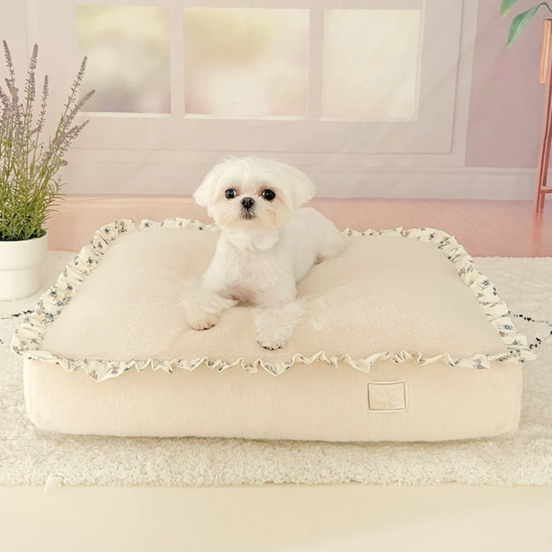Pet rabbit velvet thermal mat removable and washable four-season universal teddy floor mat