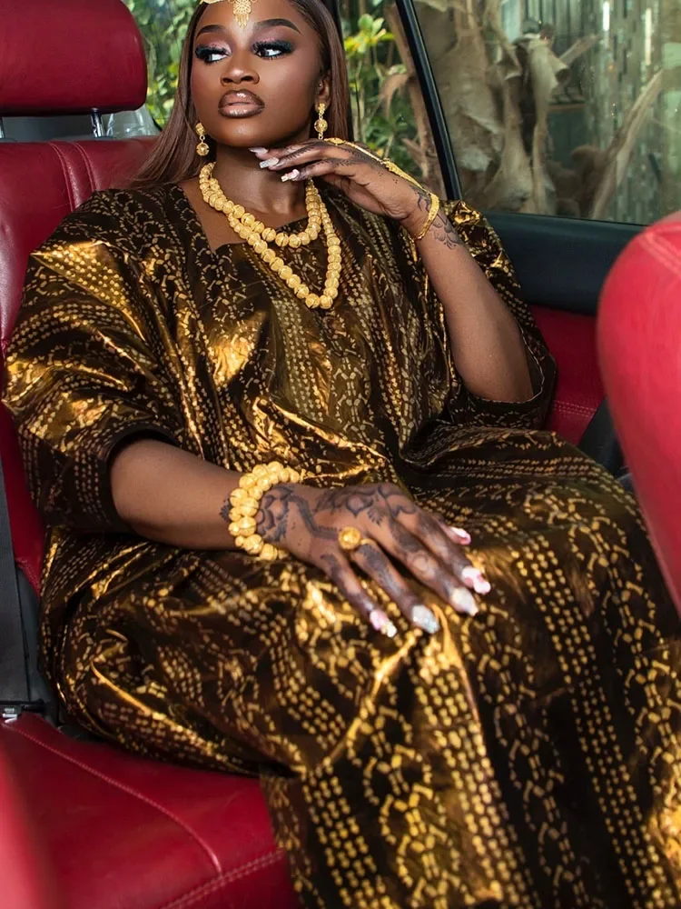 

Платье Ид Мубарак, праздничная одежда для Рамадана, длинные платья макси в африканском стиле Анкара для женщин, элегантное вечернее платье Дашики-кафтан