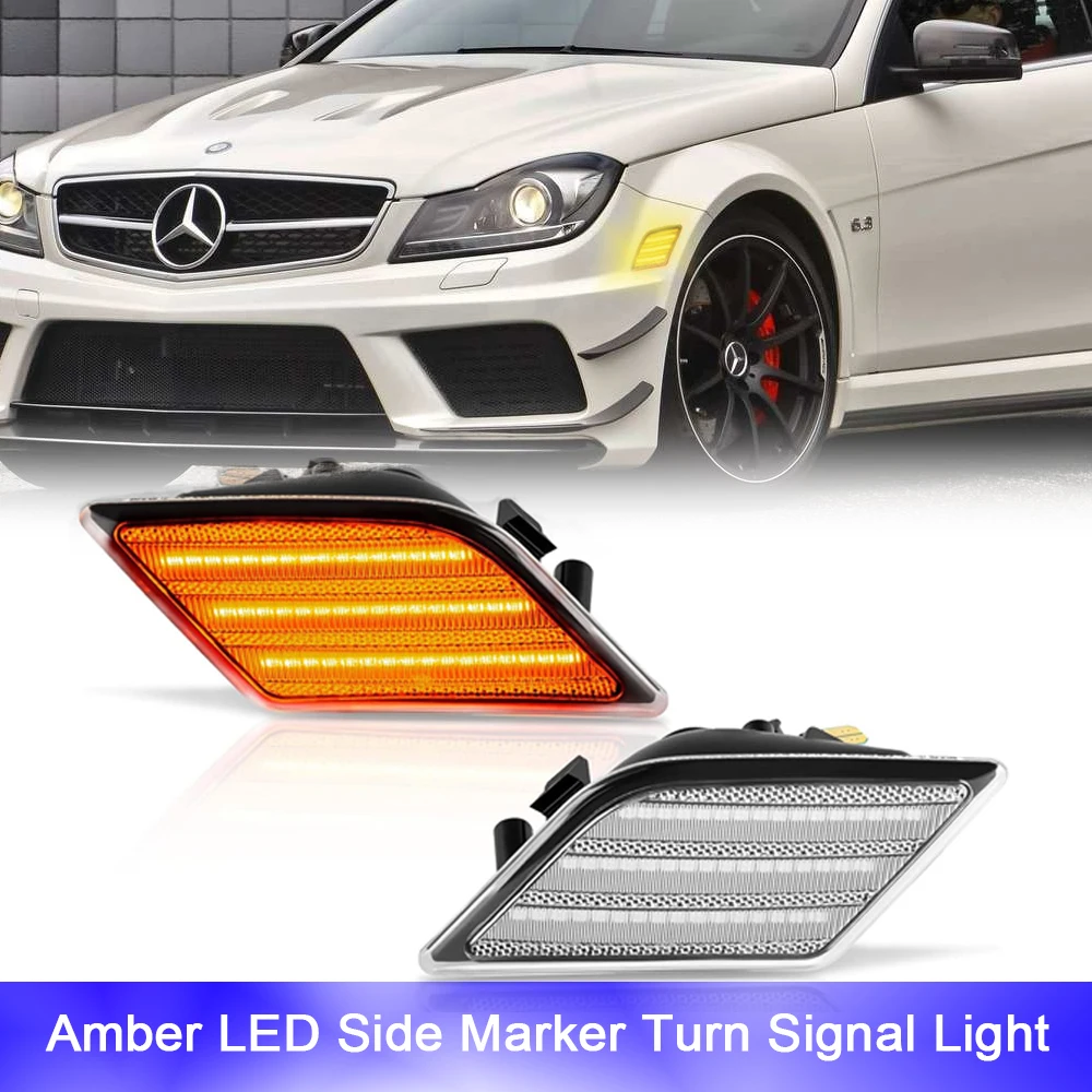 

LED Amber Turn Signal Fender Light Side Marker Lamp Canbus For Mercedes Benz W204 SL65 AMG C63 AMG W204 C250 C300 C350 Indicator