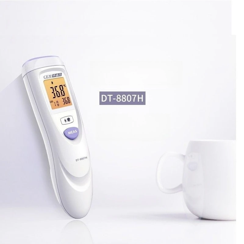 CEM Handheld IR Forehead Thermometer Medical Precision Non Contact Temperature Gun For Children Adult Household Check DT-8807H