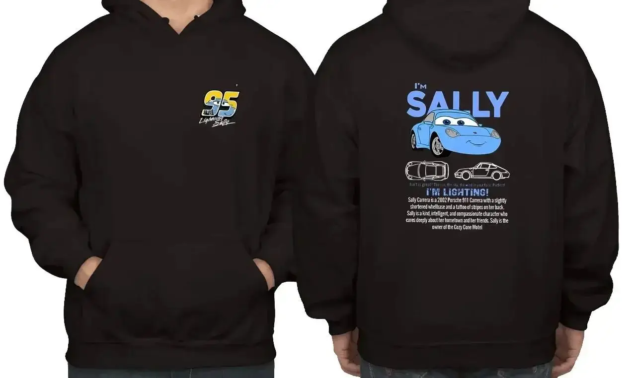 Couple Car Movie Plus Size Hoodie Lightning McQueen Sally Carrera Car Hoodie McQueen and Sally Fun Magic Kingdom Family Trip