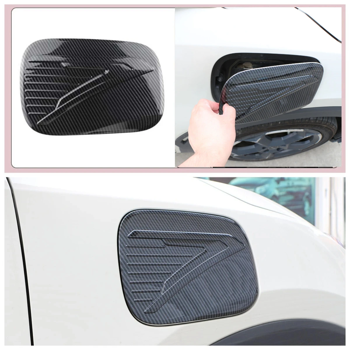 Car Charging Port Dust Plug Protective Cover Sticker for BYD Seagull Dolphin Mini 2024 2025 Exterior Styling for Left Hand Drive