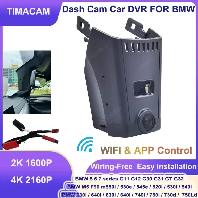 TIMACAM For BMW G30 G31 G32 G11 G12 6 GT M5 F90 520i 530i 540i m550i 520d 530d 540d 630i 640i 620d 630d 640d Car Dvr Dash Cam 4K