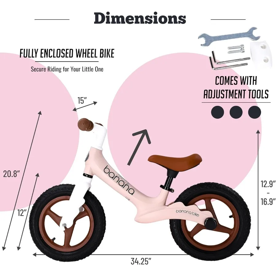 Kids Balance Bike - No Pedal Kids Bikes - Walking Bicycles - Beginner Lightweight Sports Training Bicycle for Boys and Girls - A