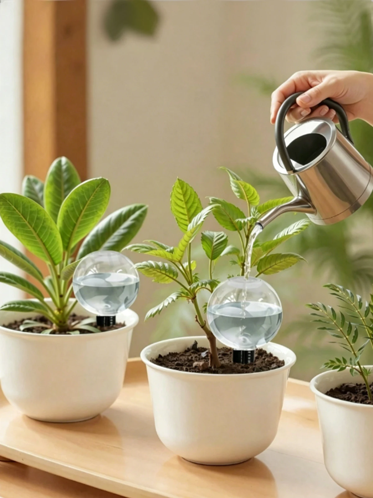 Simulated Glass Automatic Plant Watering Bulbs Shape Flower Plant Water Dripper Lightweight Plant Device Drip Irrigation System