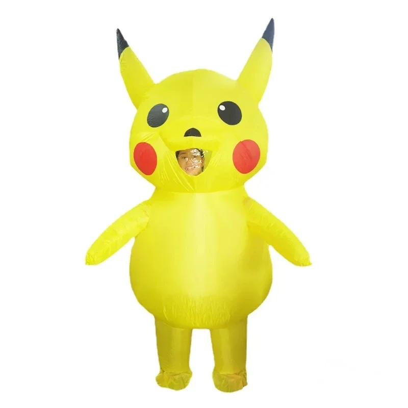 Pokemon Inflated Garment Halloween Mardi Gras Party Kids Adult Performance Dress Doll Props Cosplay Anime Figure Pikachu Costume